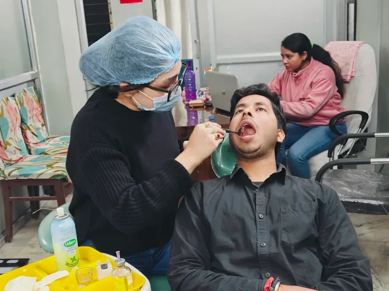 Patient receiving friendly dental care at Bharti Dental And Health Care Centre, Patna
